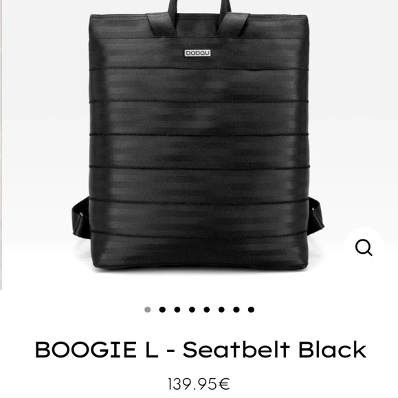 Babau Large Black Seatbeat Anti Theft Backpack with Interior Light - Picture 13 of 16